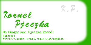 kornel pjeczka business card